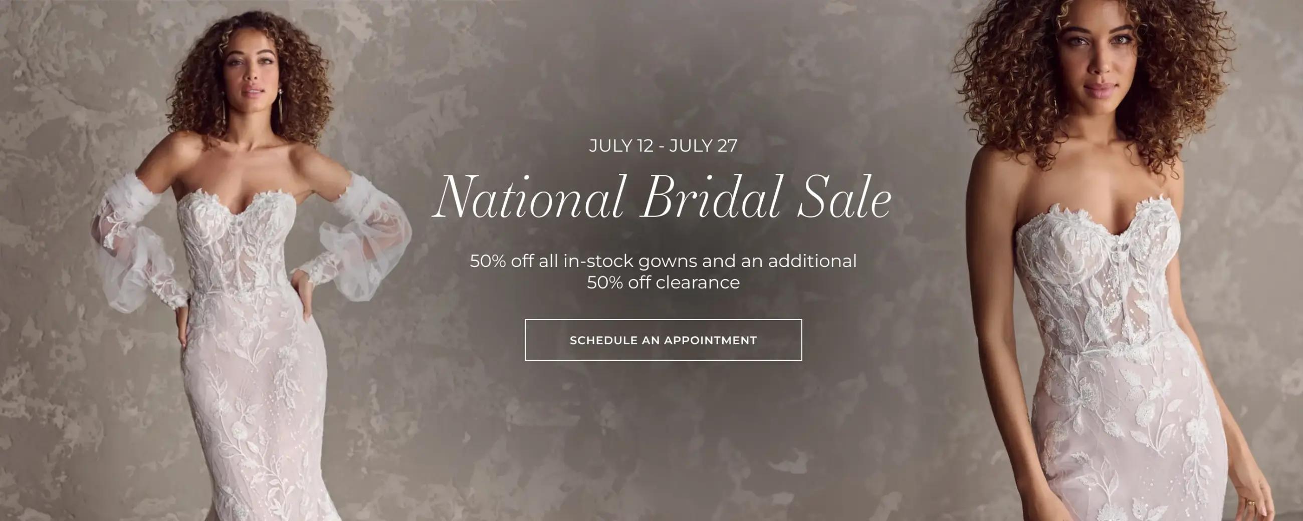 National Bridal Sale 2024 Banner for Desktop