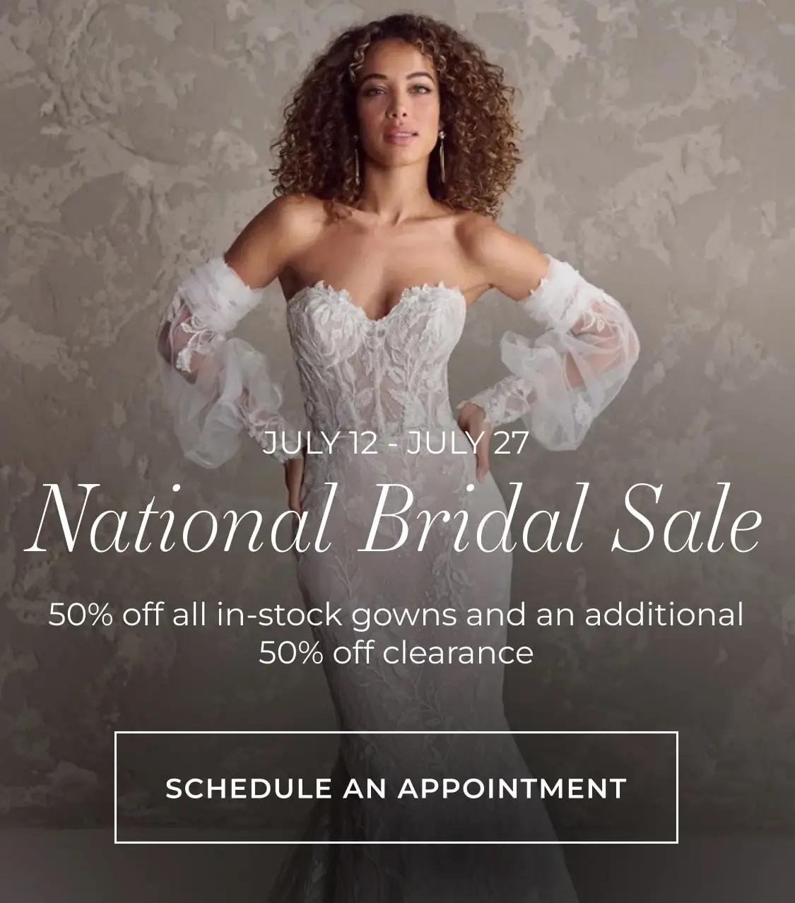 National Bridal Sale 2024 Banner for Mobile